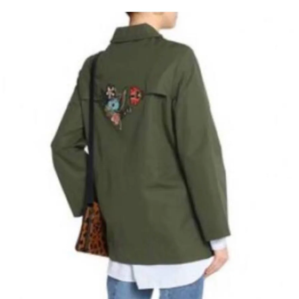Sandro Paris Olive Green Women's Military Utility Jacket.  Size 2 - Picture 12 of 13